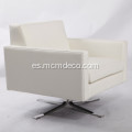 Sillón de cuero blanco Rotatanle de Kennedee